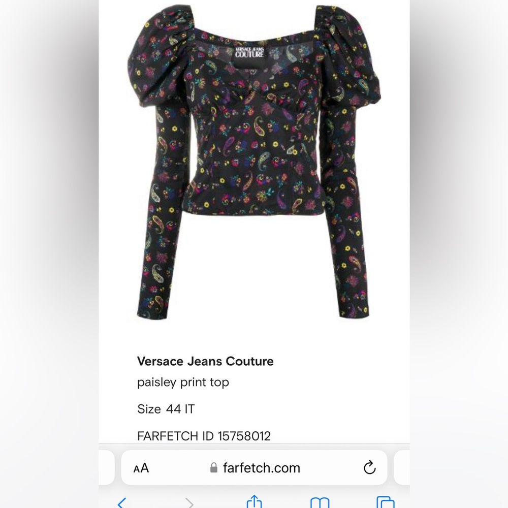Versace Couture paisley print top